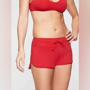 NWT Athleta Red Surge Swim Shorts, size Medium